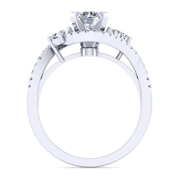 Round Gemstone Shape Lab Created Diamond Rings OEM ODM