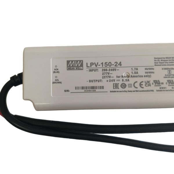 Bulk Reliable 150W 24V Single Output Power Supply for Indoor Lighting
