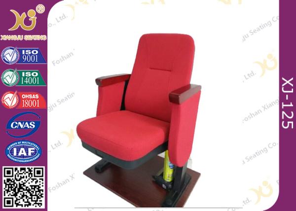 Plastic Small Back Auditorium Chairs , Folded Auditorium Church Chairs With Writing Pad