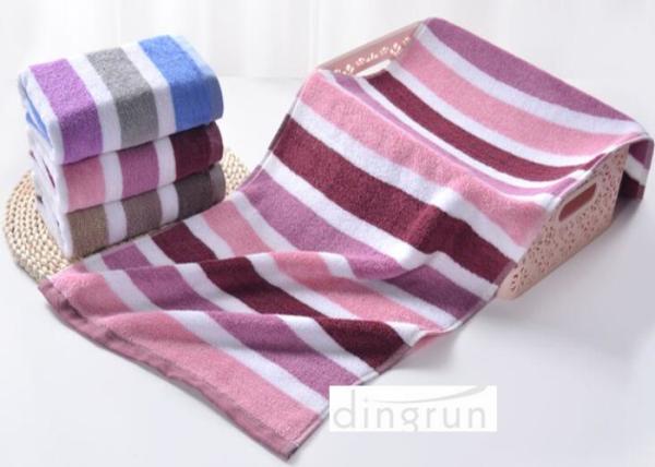 Super Hygroscopicity / Stripe Design Terry Compact Sport Towel For Gym 35 * 75cm