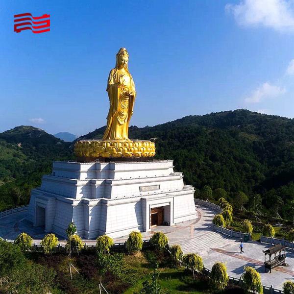 Tourist Attraction Metal Giant Buddha Sculpture with Customized Gilding Process and Size