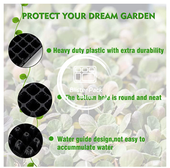 72 Caixas de arranque para sementeira de células Placas de cultivo de plástico ecológicas para o cultivo de plantas