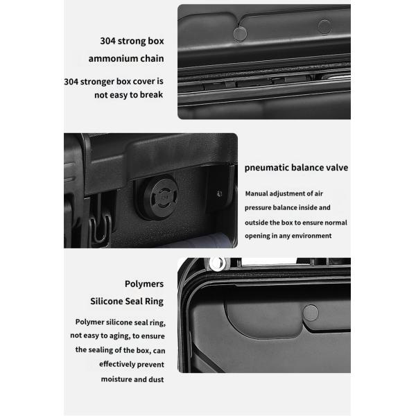 IP67 impermeable Hard Plastic Instrument Carry Tool Case Color personalizado aceptable personalizable para equipos eléctricos