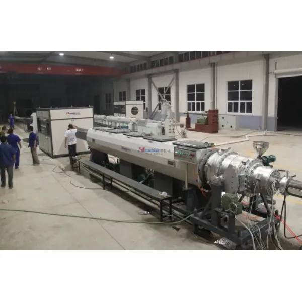 HDPE Pipe Extrusion Line with Single-screw and Vacuum Calibration for Dia20-2200mm Plastic Pipe Making