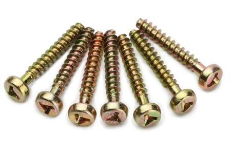 Color Zinc Pan Head Self Tapping Screws Tri Wing Safety Screw For Plastics