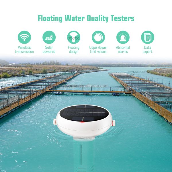 WiFi 7 in 1 Solar Energy Water Quality Monitor IP67 Waterproof Digital pH Meter for Swimming Pool