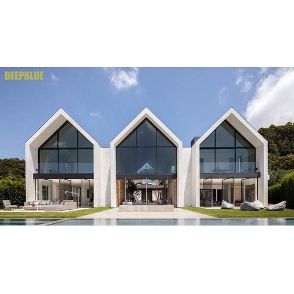 Полуфабрикат роскошные дома железного каркаса виллы с изоляцией панели сэндвича PU