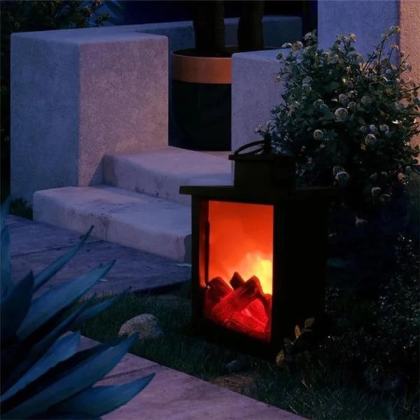 Project Installation Solar Power Supply Led Night Lights with Superior Flame Effect Light