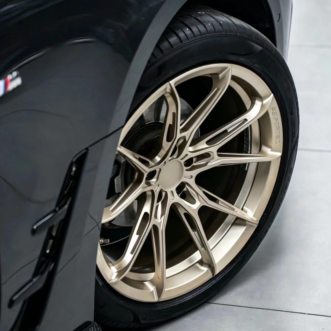 New Matte Frozen Bronze Hollow Multi Spoke 6061-T6 Forged Aluminium Alloy Wheels 25mm/20mm Fit for G80/M3/G82/M4 5x120 Concave