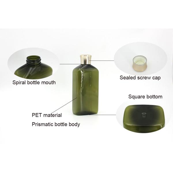 500ml Clear Green Plastic Shampoo Bottle For Hair Essential Oil
