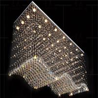 Decorative Bedroom Crystal Pendant Light Led Crystal Chandelier Length 800mm