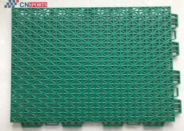 Kindergarten PP Interlocking Sports Flooring , 18mm Polypropylene Interlocking Tiles