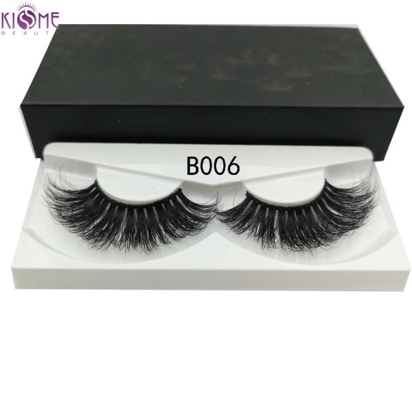 Thick Long Cross 3D Mink Eyelashes Real Mink Fur Looks Flutter And Soft Touch