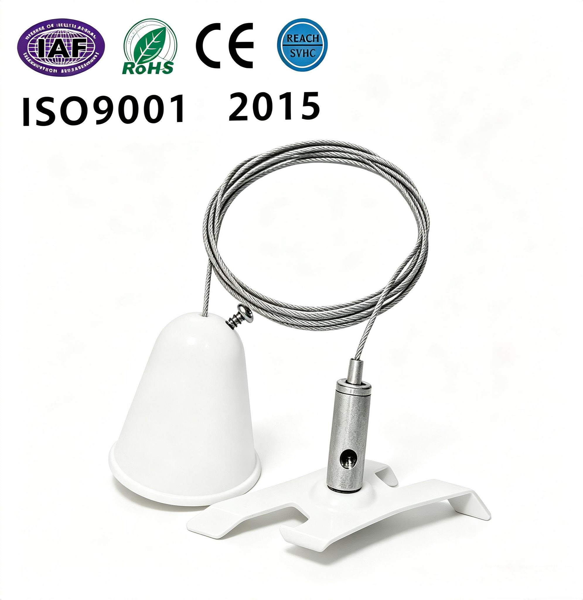 Adjustable Black White Lighting Suspension Kit For 4 Wire Track Lights LED Linear Lamps