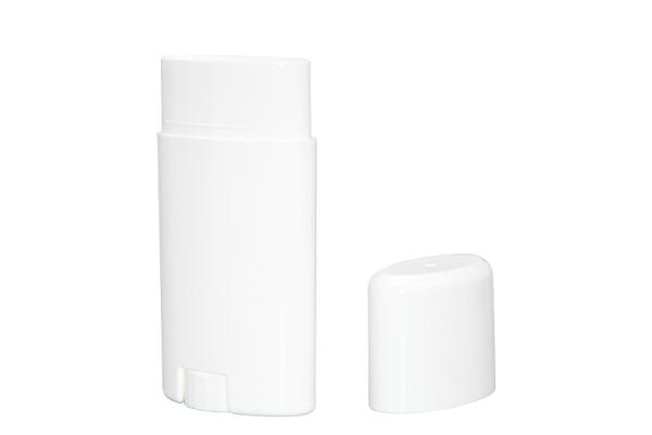 recipiente oval plástico da vara de desodorizante de 15g 50g 75g PP com o tampão superior liso 0,5 - 2,5 onças