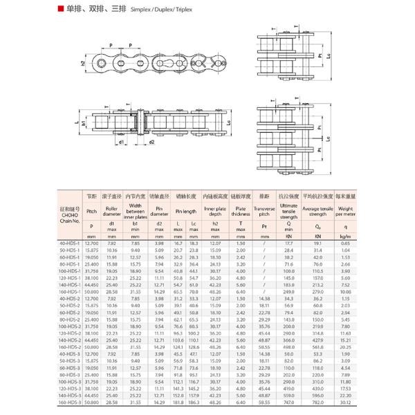IATF Simplex Duplex Triplex Heavy Duty Industrial Chain