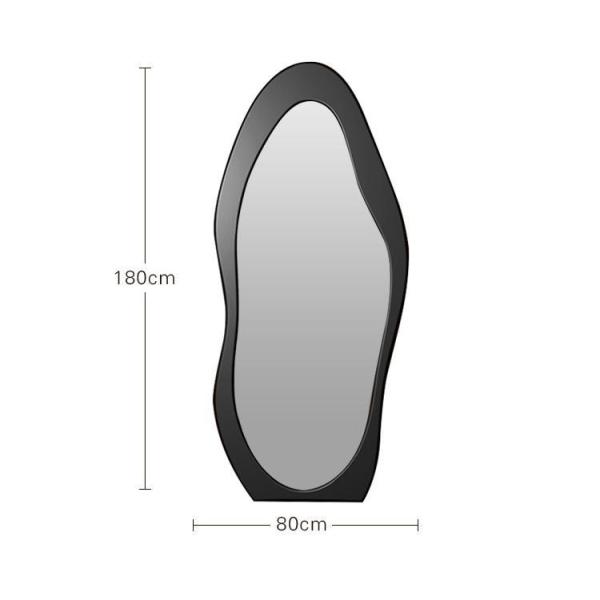 60x160cm Wooden Frame Freestanding Floor Mirror Black White