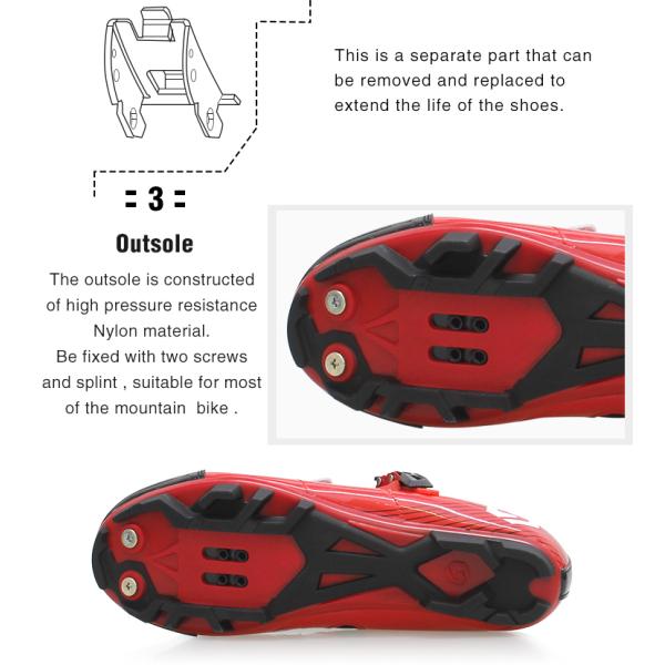 Customized Moistureproof MTB Cycling Shoes , Lightweight Mountain Bike Shoes