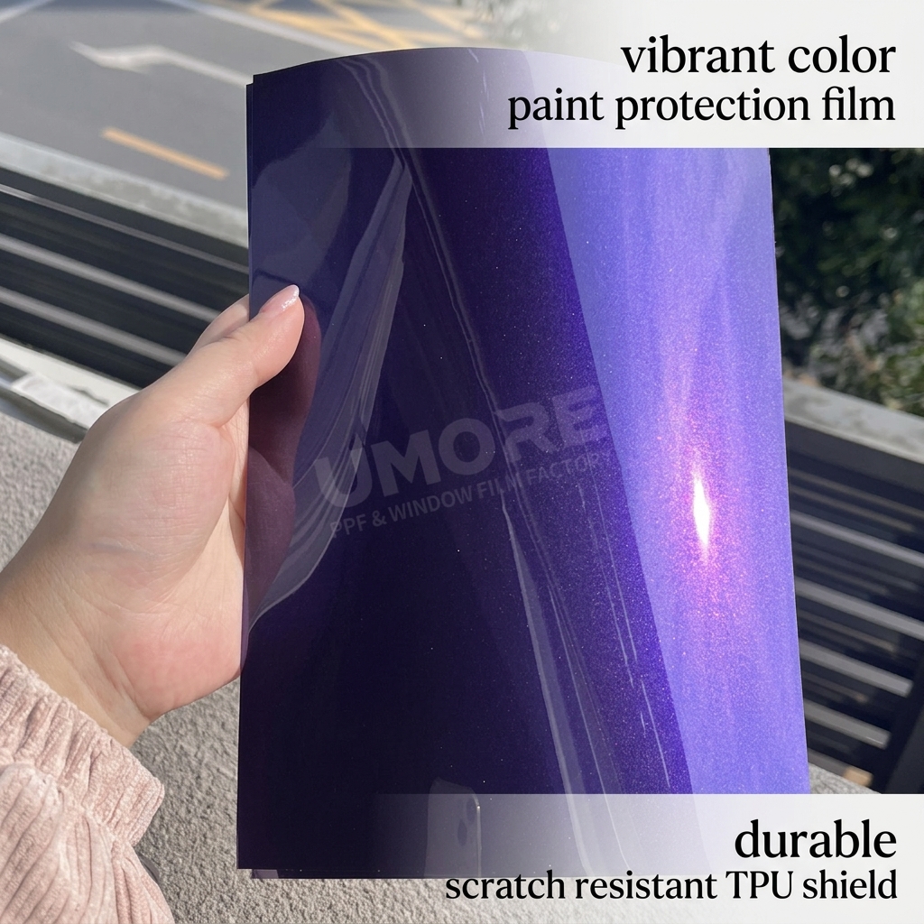 190 Micron TPU Color PPF With Air Channels Easy Install Color Paint Protection