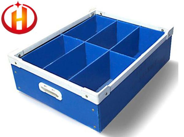 Printable Custom Blue Foldable Corrugated Plastic Box With Frames