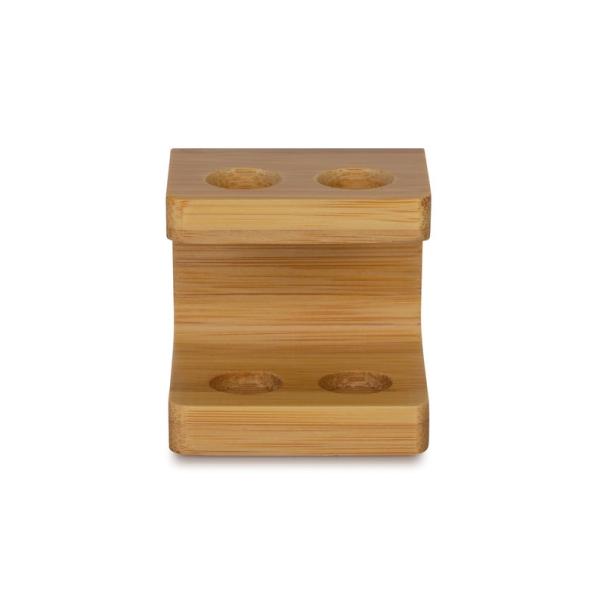 Hand Made Electric Bamboo Toothbrush Holder , Bamboo Bathroom Storage Unit