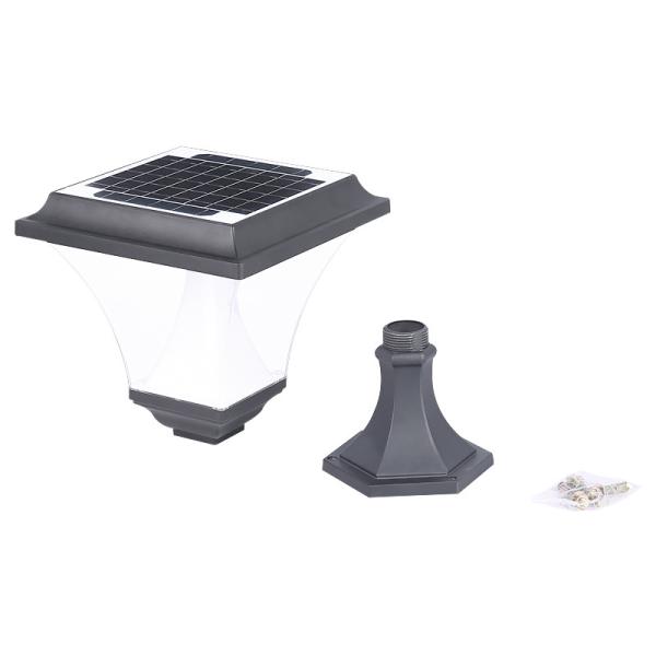 Die Cast Aluminium 30W Solar Pillar Light Garage Fence Decoration post lamp