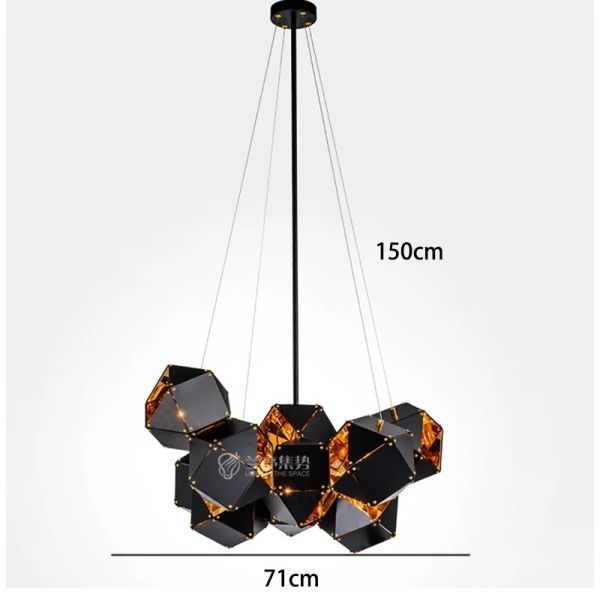 Modern home decor led lights pendant light lamps Riddle Linear Suspension（WH-AP-628）