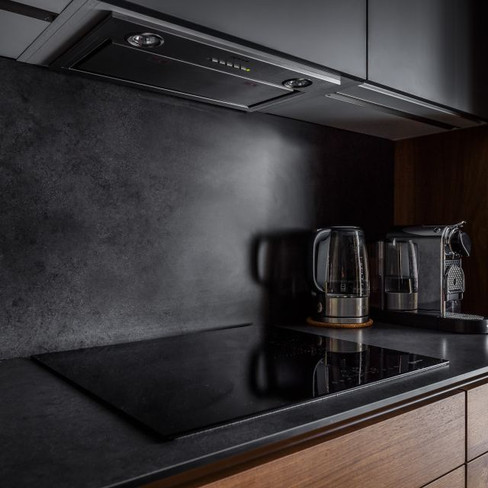 High Gloss Black  Modern Kitchen Cabinet Smart Complete Kitchen Cabinets