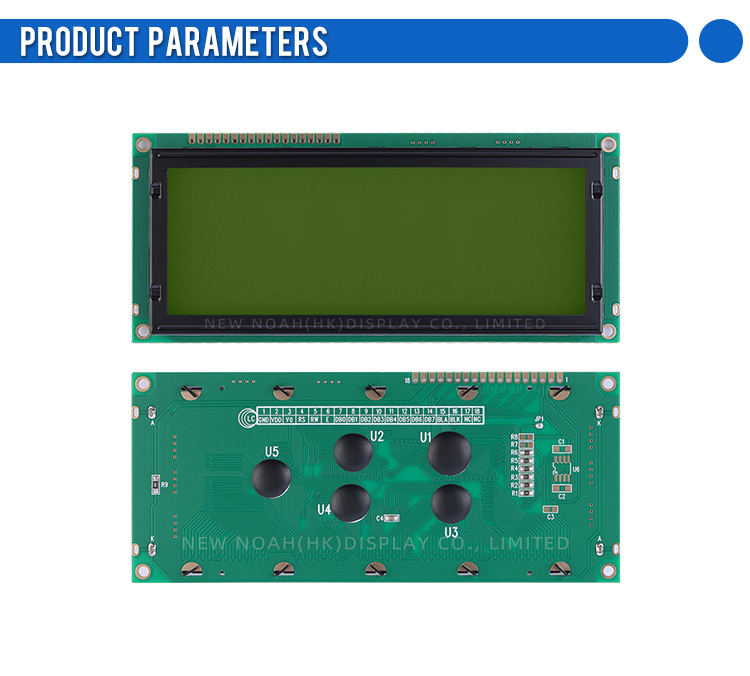 Cyrillic Yellow Green Film 2004C-3 Dot Matrix Screen Module ST7066U Large Character Display Screen