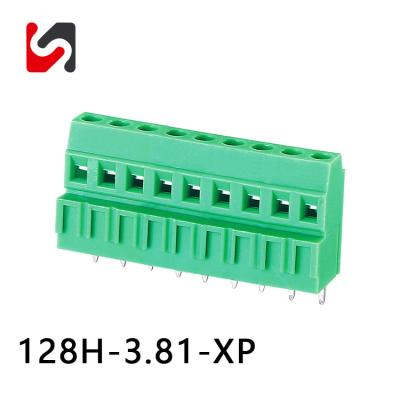 10A 300V Pluggable Pcb Terminal Blocks 3.81mm Pitch 2P-24P Poles