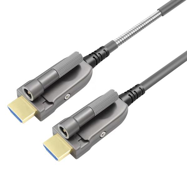 Armored Optical Fiber HDMI2.0 HD Cable Drum 4K 60Hz TPU Covered Cable For Audio Video TV With Protect Shell Cable Reel