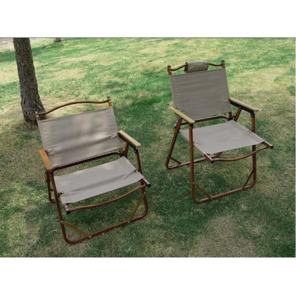 Kermit Chair Foldable Portable Ultra-Light Metal Chair, Portable Wood Beach Chairs, Outdoor Folding Chair