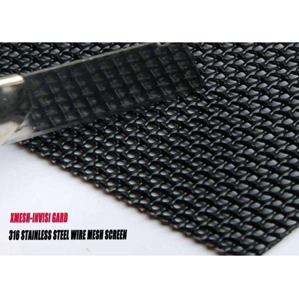 Stainless Steel Security Fly Screen Mesh For Windows Black Color