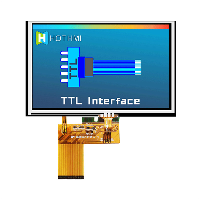 Сопротивляющаяся 5 индикаторная панель IC 7262 800x480 дюйма TFT LCD ставит точки 40PIN TFT-H050A1SVIST4R40