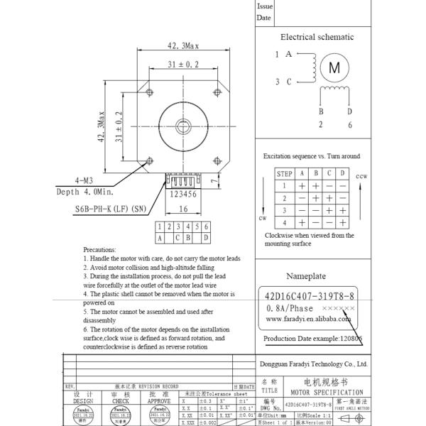 Faradyi Custom Professional Manufacture 42mm High Torque 2.7V 5V 2Phase Gear Drive Linear Stepper Motor With Encoder