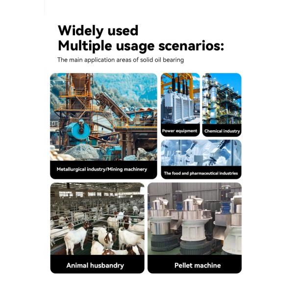 Rodamiento exterior esférico rodamientos sólidos de aceite de alta capacidad de carga libre de mantenimiento