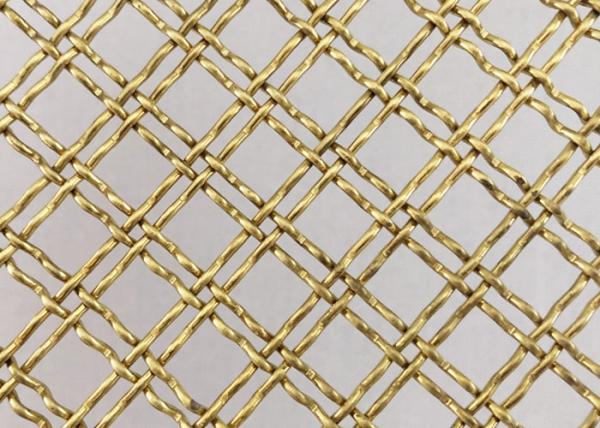 Brass Double Heat Resistance Lock Crimp Wire Mesh For Decorative Fence
