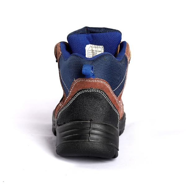 Cow Leather Anti Puncture Steel Sole PU Injection Molded Sole Mens Leather Work Boots