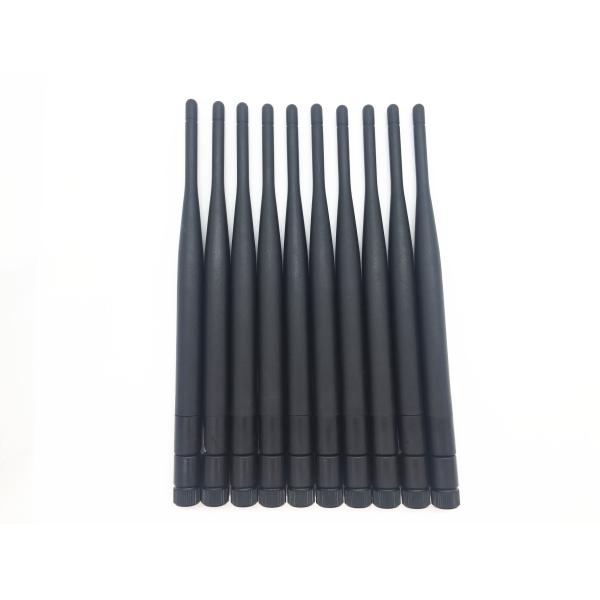 3G 3dB Wifi Omni Antenna , Directional External Rubber Duck Antenna Black SMA Connector
