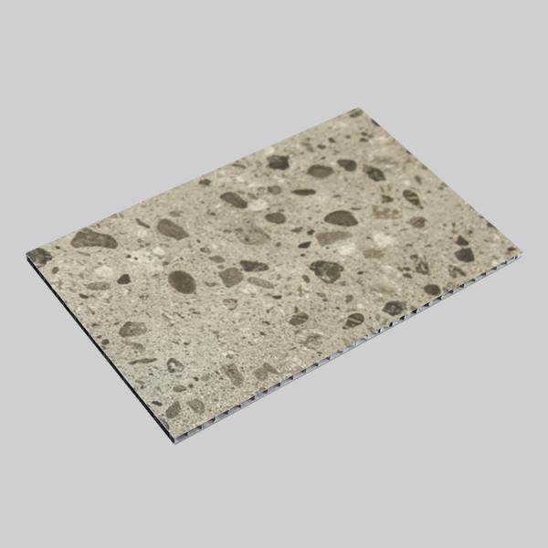 Anti Scratch Dark Terrazzo Aluminum  Board 3MM Exterior Wall Cladding 1.22 X 2.44m