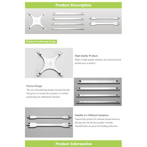 Precision Dental Areal Bracket Positioning Gauge Orthodontic Teeth Treatment
