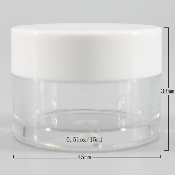 Conteneurs cosmétiques vides transparents du cylindre 25ml d'emballage crème facial