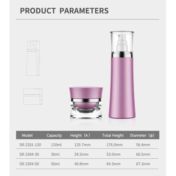 Cosmetic Pump EDM Face Lotion Bottle And Cream Jar Acrylic Double Wall Waist