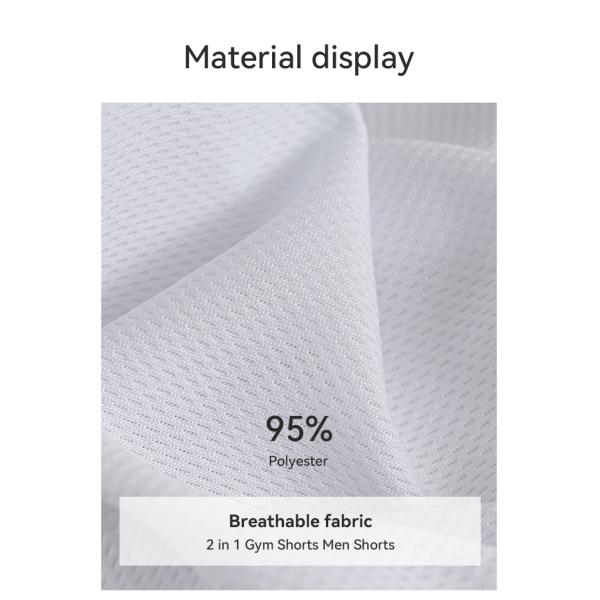 Fit Training Sports Double Layer Workout Pants Elastic Gym Men Cotton Shorts