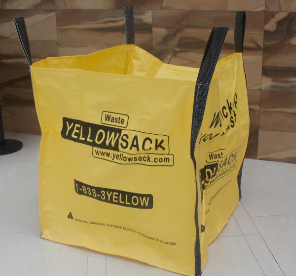 Customized Size 3 Yards Jumbo Waste Skip Bag For Construction Rubbish