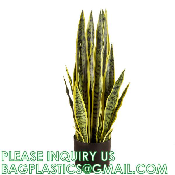 Artificial Snake Plant 26 inches Fake Sansevieria Artificial Potted Plants for Indoor and Outdoor, Home, Office