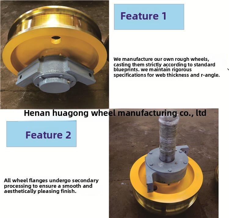 Integral Forged 42CrMo Crane Wheels with Double-Flange Design for Overhead Cranes