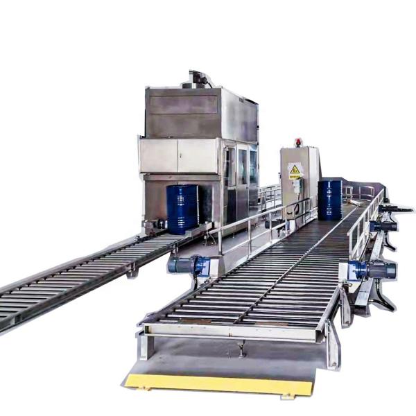 200L 1-nozzle Drum Fully Automatic Lubricant Oil Chemical Liquid Filling Capping Palletizing Machine Filler