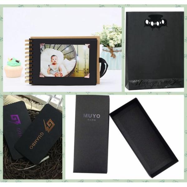300 - 350 GSM One Side Coated Glossy Black Cardboard For Box Packing