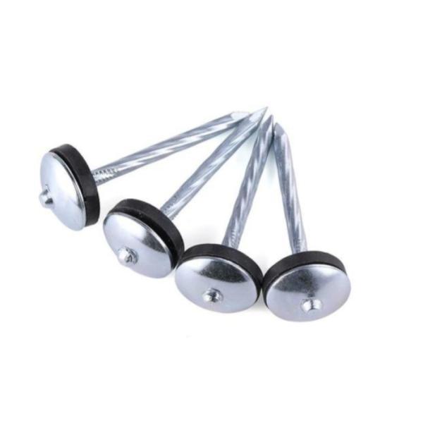 Cabeza de sombrilla cantora de la barandilla de techo galvanizado sumergido en caliente clavos con lavadora